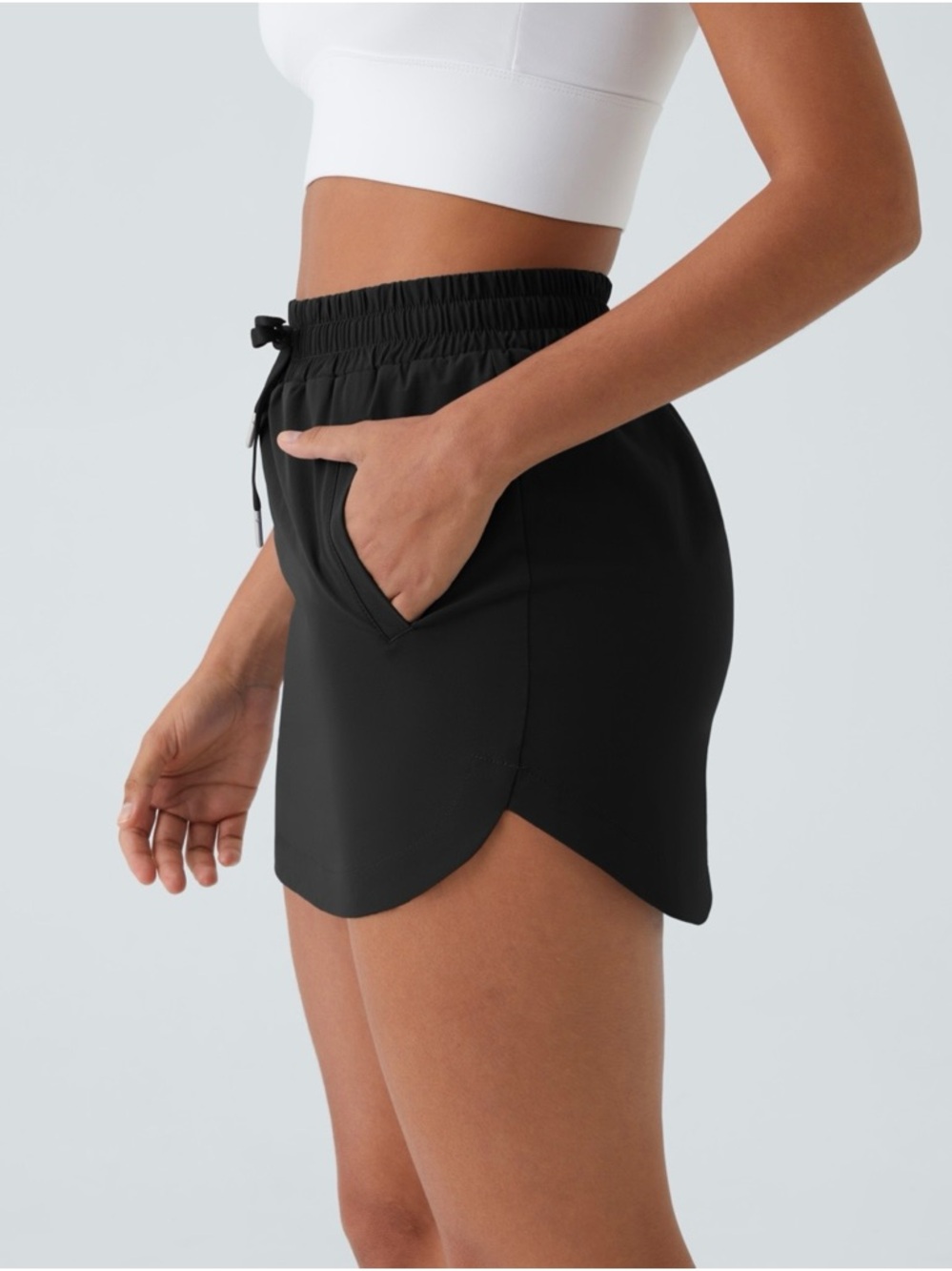 Halara High Waisted Curved Hem Mini Golf Skort Black Women's Size SM - Picture 3 of 14